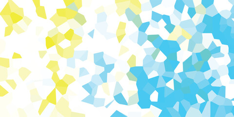 Abstract mosaic background with a gradient of yellow and blue geometric shapes for creative designs and graphic resources