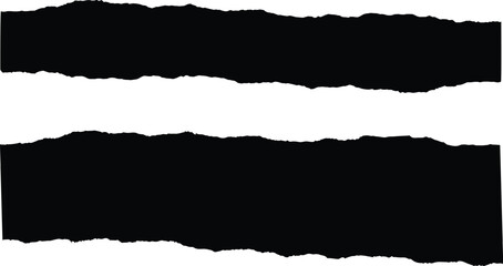 Naklejka premium torn paper strip with black background