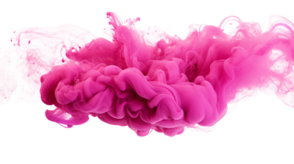 Abstract Pink Flowing Fluid Design Smoke Effect Artistic Backdrop Modern on transparent background
