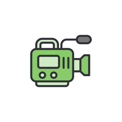 Stylized Video Camera Icon For Visual Communication Projects