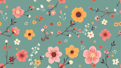 Seamless pattern flowers
