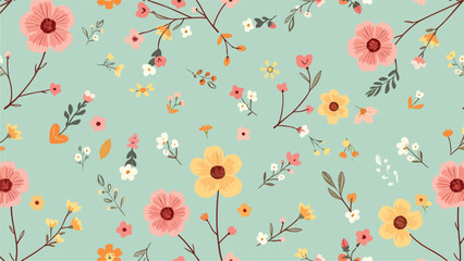 Seamless pattern flowers