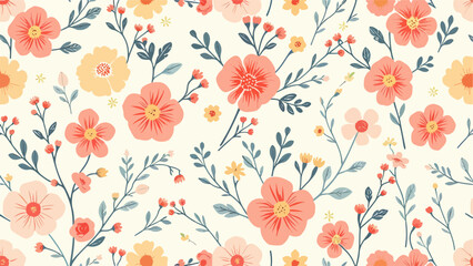 Seamless pattern flowers