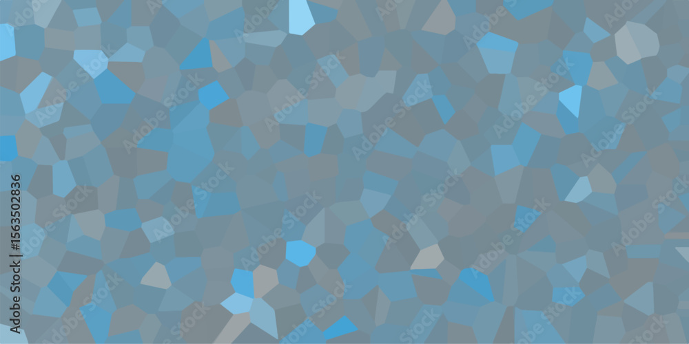 Aufkleber textured surface made of irregular geometric shapes patterned in shades of blue and gray creating a 