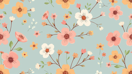 Seamless pattern flowers