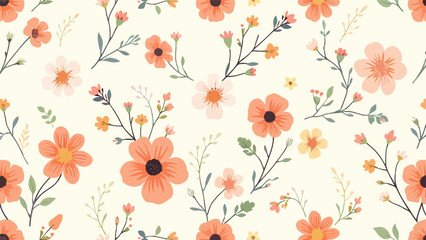Seamless pattern flowers