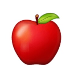 red apple isolated on white