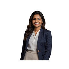 Confident Smiling Indian Businesswoman in Professional Attire