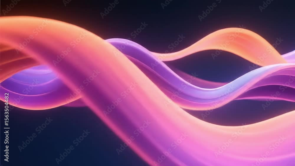 Poster dark purple with soft pink waves flows rhythmically, offering a suitable backdrop for sleek visual p