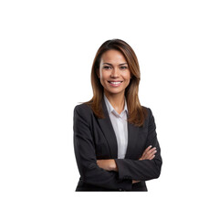 Confident and Successful Businesswoman with Arms Crossed