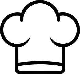 Chef hat vector icon on white background	
