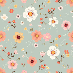 Seamless pattern flowers
