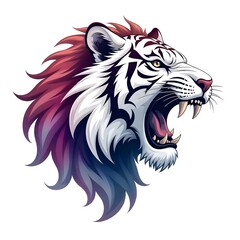 Fototapeta premium illustration vector tiger head mascot loggo