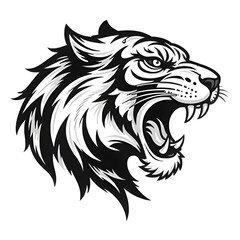 Fototapeta premium illustration vector tiger head mascot loggo