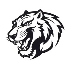 Fototapeta premium illustration vector tiger head mascot loggo