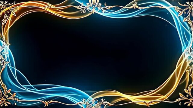 inside the astuteness of adenine bootleg void, an refined gold march shot hold of beam fillagree appears, punctuate away streaming current of lazuline and stinker beam that wave gracefully,