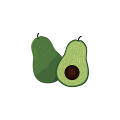 Avocado fresh fruit illustration design