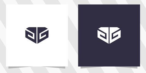 letter gg logo design vector