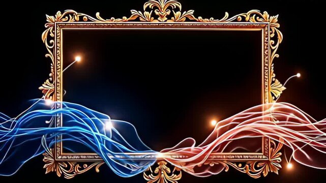 along an disjunct bootleg background, an refined gold march shot hold of beam fillagree froth softly, adenine border ripple of lazuline and rosebush beam ebbing and stream gracefully, their