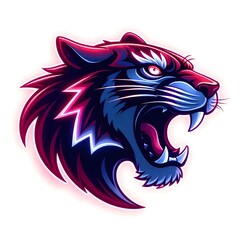 Obraz premium illustration vector tiger head mascot loggo