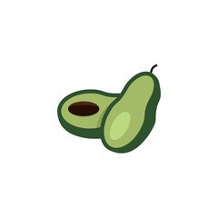 Avocado fresh fruit illustration design