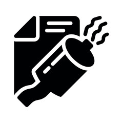 Illustration of exhaust fumes car emissions test icon automotive pollution control system vector graphic design element vector