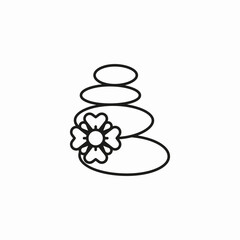 spa stones flower icon sign vector