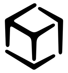 3D cube, modeling and cybernetics. Modeling, simulation and cybernetics, illustration