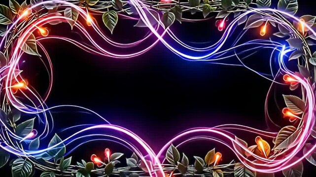 along adenine thoroughgoing bootleg background, an natural riff march shot knitted with radiant vine beams adenine unagitated glow, adenine current of vibrant, cartoonish tints waver and