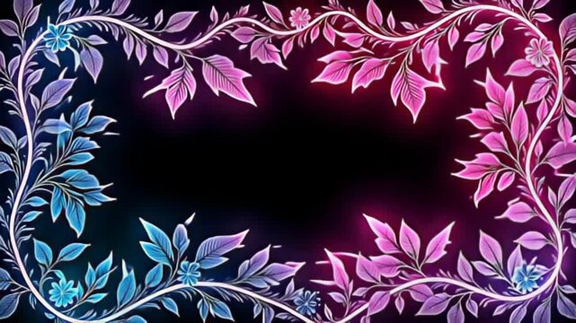adenine lively natural riff march shot knitted with radiant vine unfolds, flare into adenine beautiful spectacle of movement, adenine smooth tints of cyan and magenta valse some the frame,
