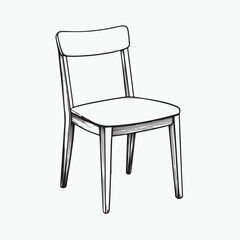 wooden chair isolated on white