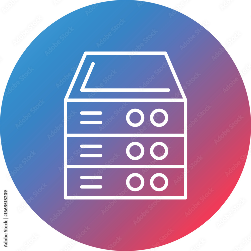 Poster big dipper line gradient circle background icon