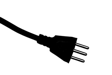 vector silhuet power plug electrical outlet isolated on transparent background chroma key ideal for editing and clipping