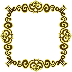 Abstract vintage golden frame design