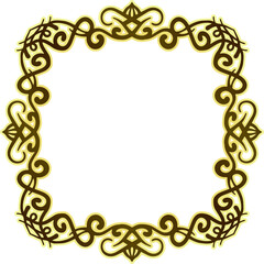 Abstract vintage golden frame design