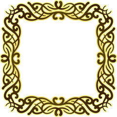 Abstract vintage golden frame design