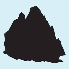 Isolated Rock or Boulder Silhouette