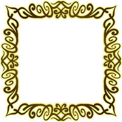 Abstract vintage golden frame design