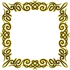 Abstract vintage golden frame design