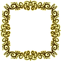 Abstract vintage golden frame design