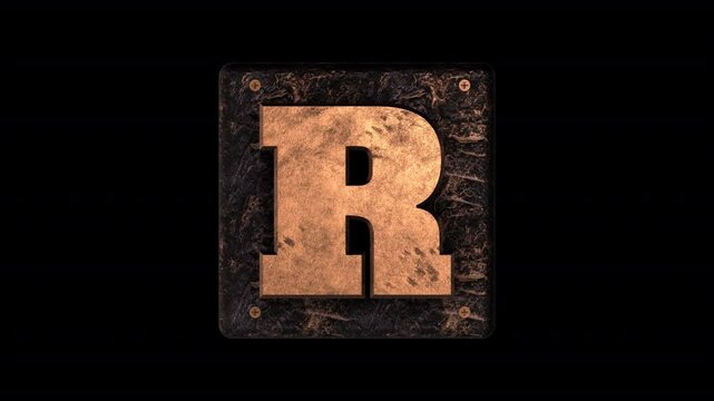 Create words and captions with this easy drag and drop metal block industrial style lettering that spins and animates in to place with an alpha's. Part of a set of 56 letters, numbers and symbols.