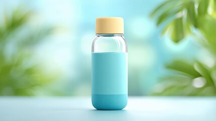 Bottle reminder blinking next to hydration goal prompts and wellness plan
