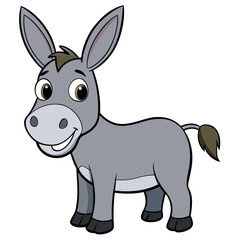 vector illustration of a donkey