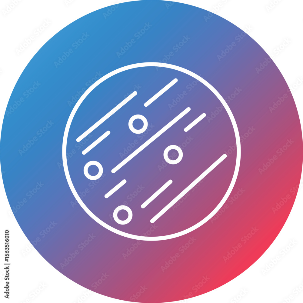 Poster jupiter line gradient circle background icon