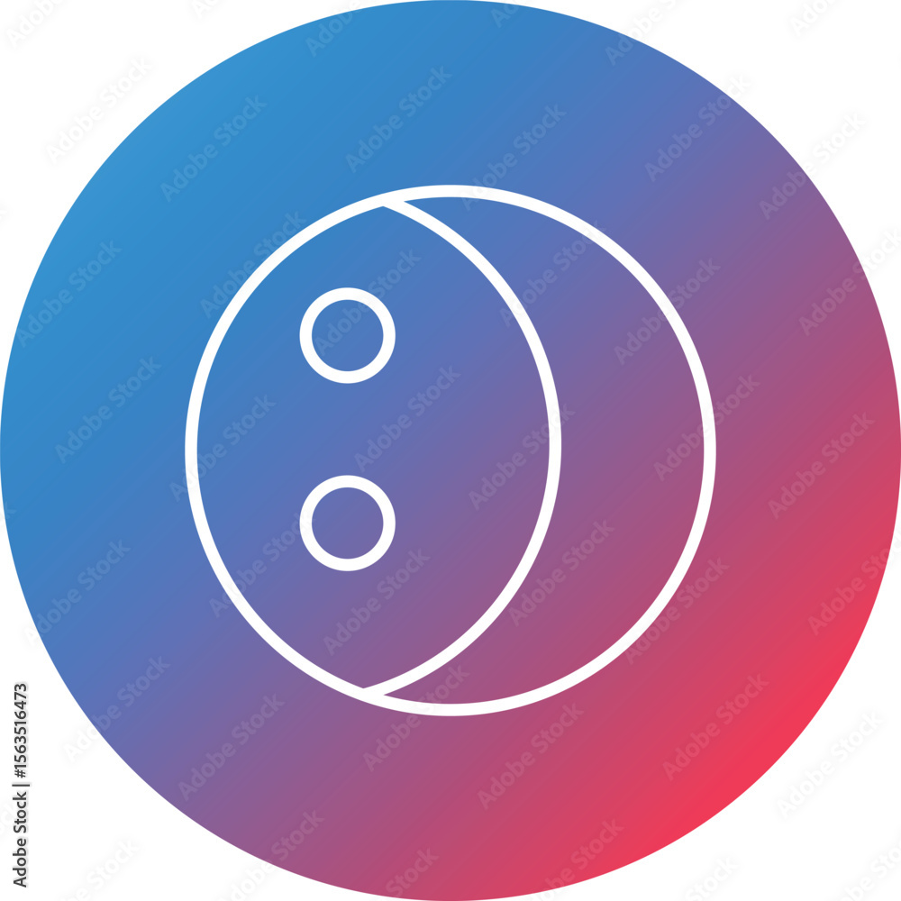 Poster lunar eclipse line gradient circle background icon