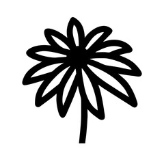 black and white flower