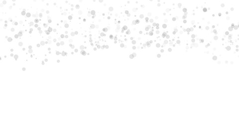 White sparkle confetti border with falling glitter effect on transparent background design	