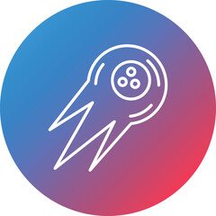 Comet Line Gradient Circle Background Icon