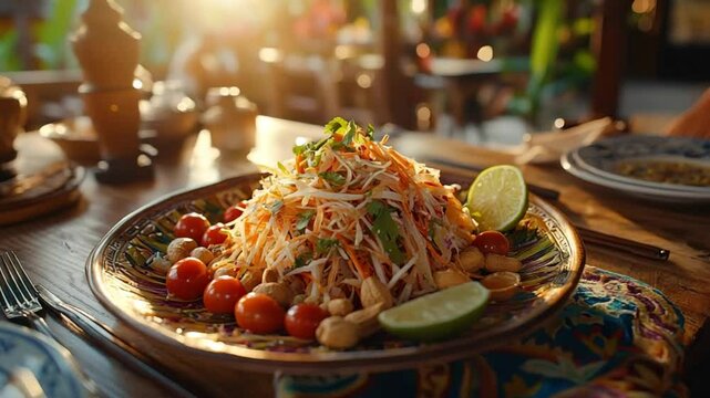 som tum thailand dish video