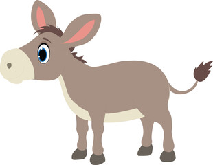 donkey cartoon isolated on white